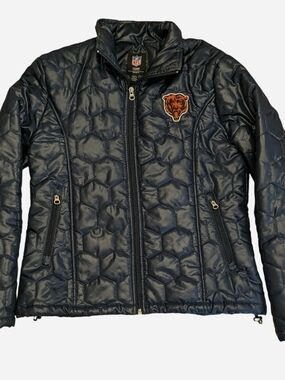 NFL Women's Chicago Bears Navy Quilted Jacket